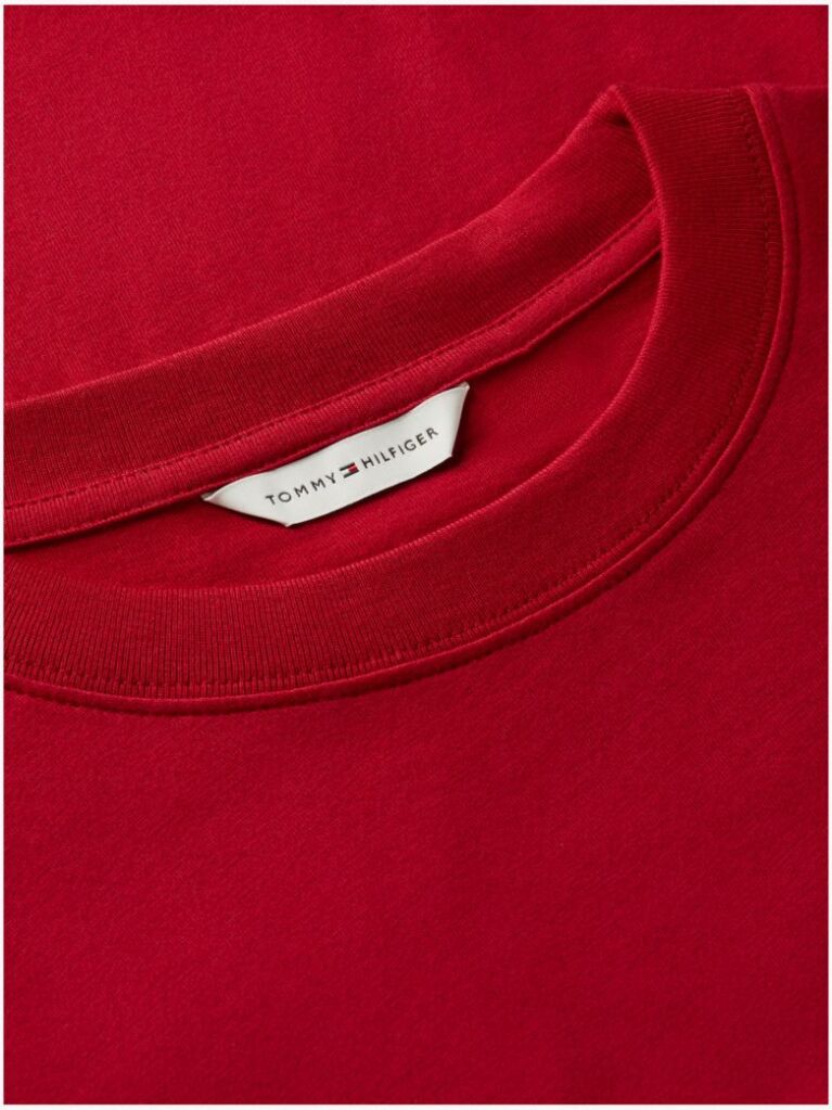 Κόκκινο Βαμβακερό T-Shirt Με Κλασική Λαιμόκοψη Και Λογότυπο  Γυναίκες