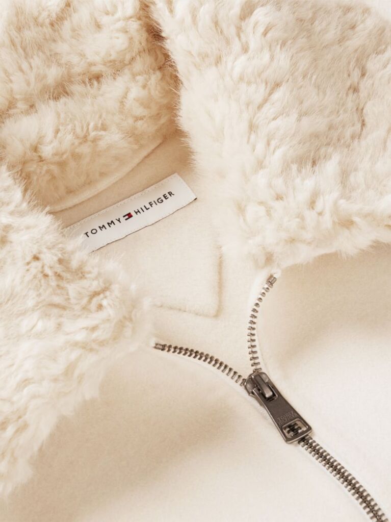 Beige Double-Faced Wool Blend Relaxed Jacket  Women