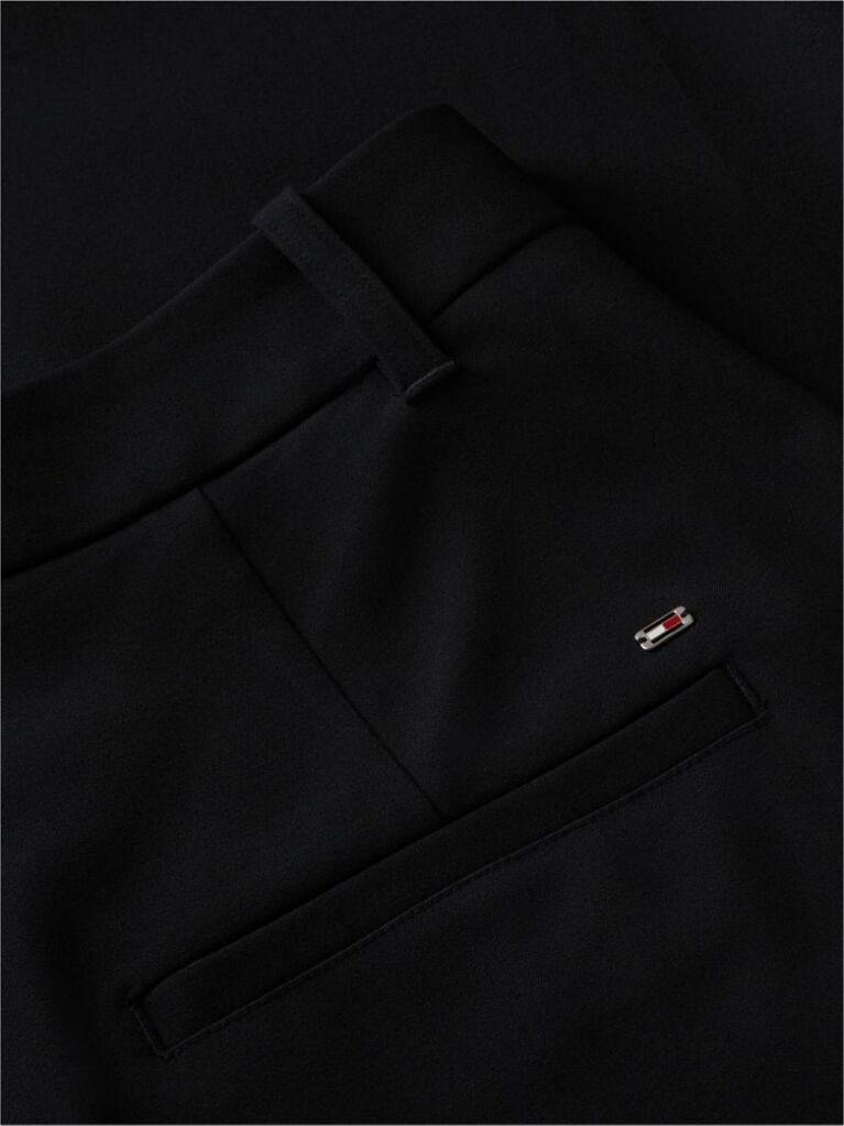 Black Travel Button Cuff Barrel Trousers  Women
