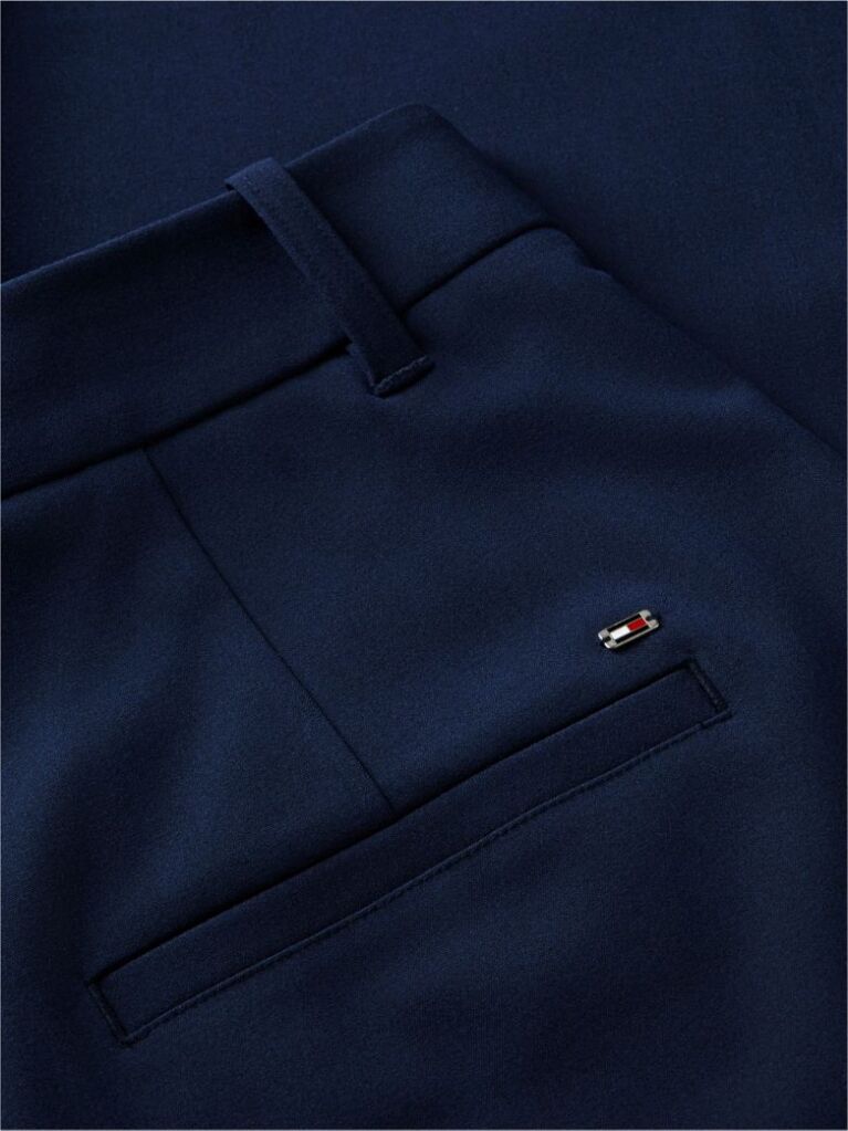 Blue Travel Button Cuff Barrel Trousers  Women
